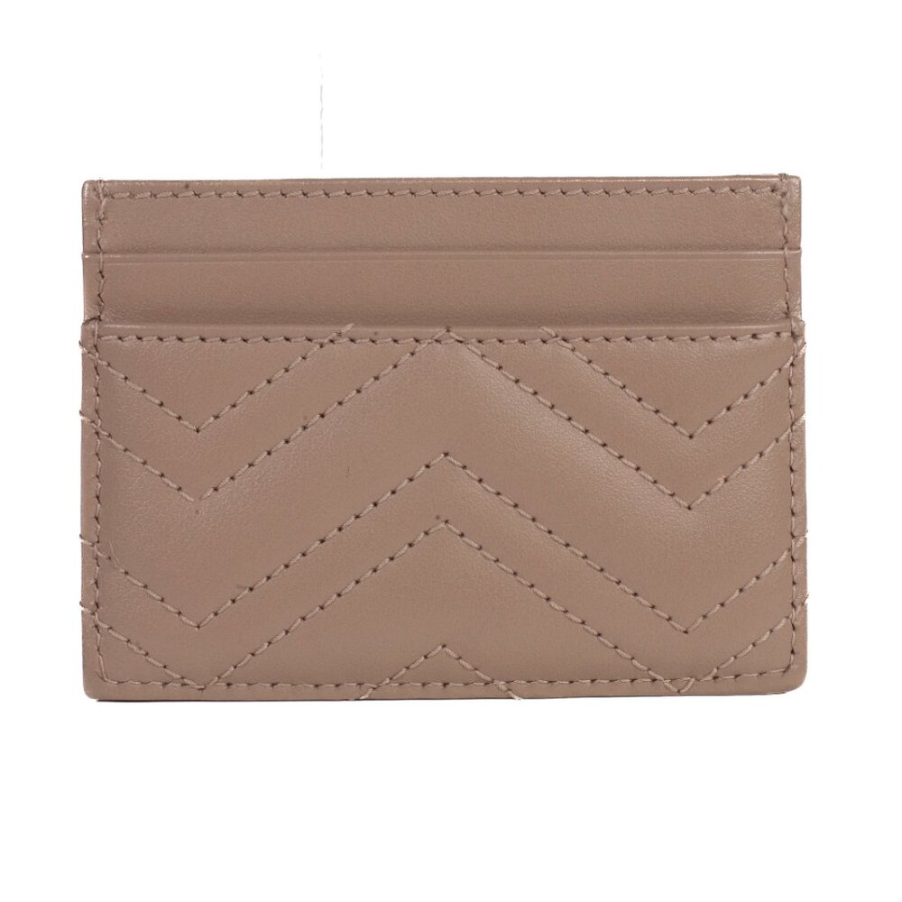 Authentic Gucci GG Marmont Taupe Card Holder - Picture 2 of 7